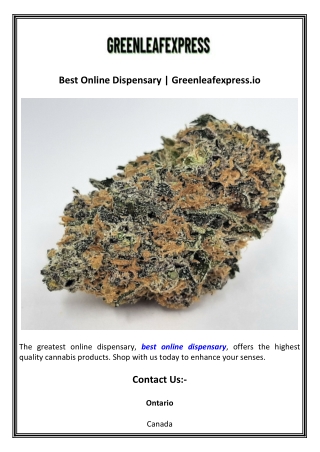 Best Online Dispensary  Greenleafexpress.io