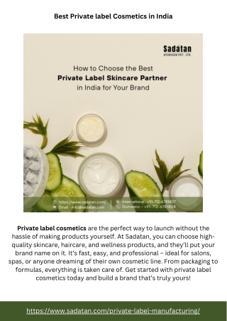 Best Private label Cosmetics in India