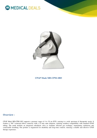 cpap mask md cpm 1003