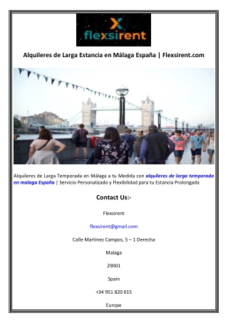 Alquileres de Larga Estancia en Málaga España  Flexsirent.com