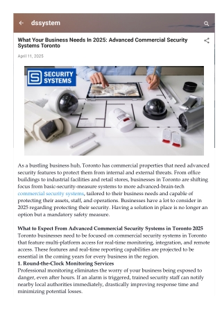 What Your Business Needs In 2025 Advanced Commercial Security Systems Toronto