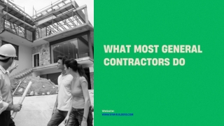 what most general contractors do