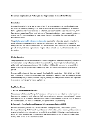 investment insights growth pathways