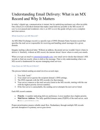 What is an MX Record