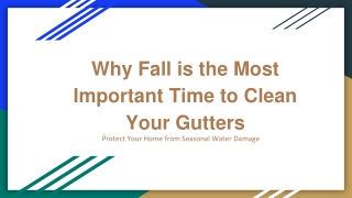 Why Fall is the Most Important Time to Clean Your Gutters