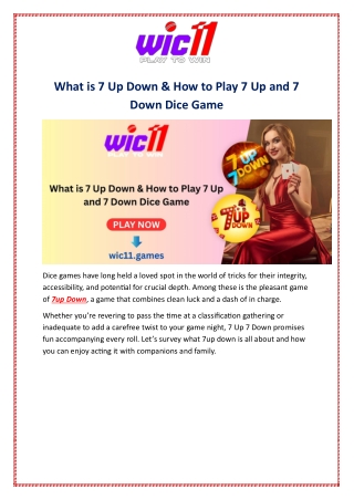 what is 7 up down how to play 7 up and 7 down