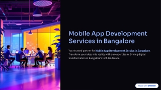Best Mobile App Development Services in Bangalore for Innovative Brands