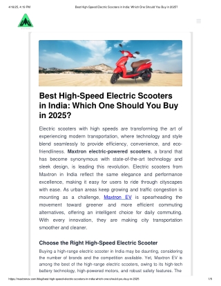 Best High-Speed Electric Scooters in India_ Which One Should You Buy in 2025_