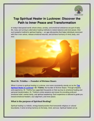 Top Spiritual Healer in Lucknow