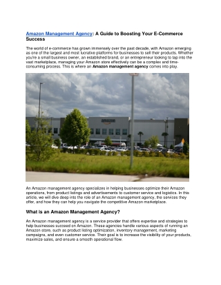 amazon management agency