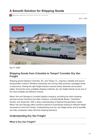 a smooth solution for shipping goods