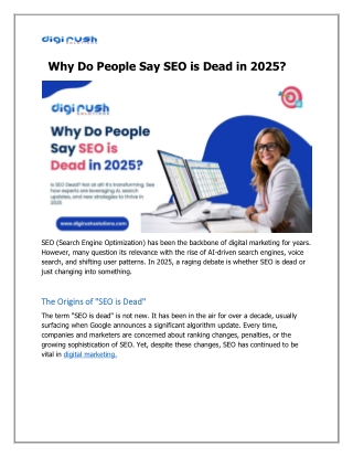 Why Do People Say SEO is Dead in 2025?