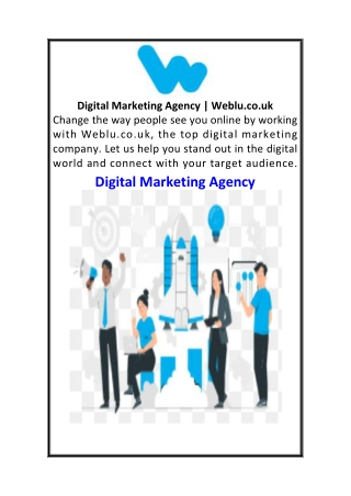 Digital Marketing Agency  Weblu.co.uk