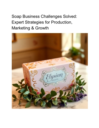 Soap Business Challenges Solved_ Expert Strategies for Production, Marketing & Growth