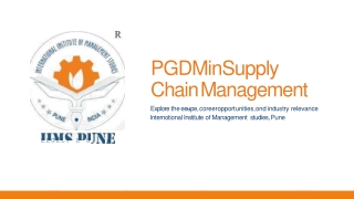 PGDM in Supply Chain Management at IIMS Pune