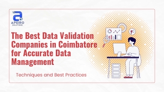 The Best Data Validation Companies in Coimbatore for Accurate Data Management