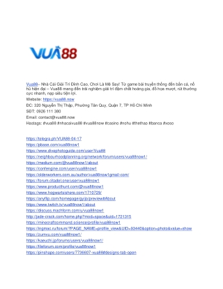 vua88 nh c i gi i tr nh cao ch i l m say t game