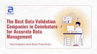 The Best Data Validation Companies in Coimbatore for Accurate Data Management