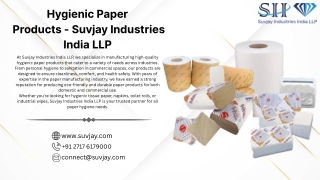 hygienic paper products suvjay industries india