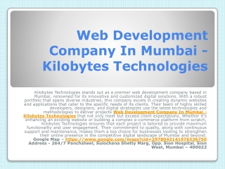 Best Web Development Company In India - Kilobytes Technologies