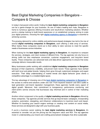 Best Digital Marketing Companies in Bangalore – Compare & Choose.docx