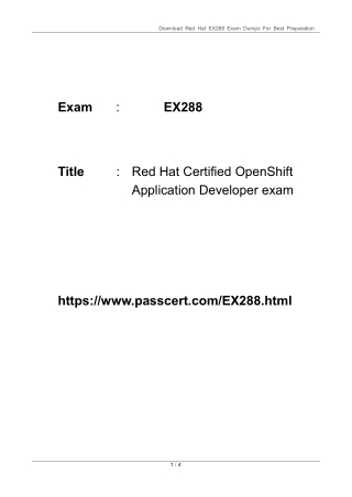 download red hat ex288 exam dumps for best