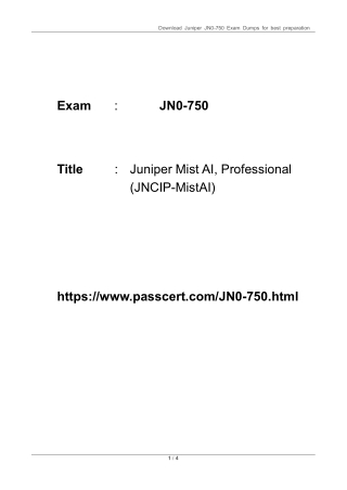 download juniper jn0 750 exam dumps for best