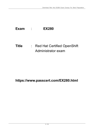 download red hat ex280 exam dumps for best