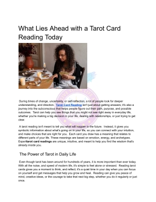 Discover What Lies Ahead with a Tarot Card Reading Today