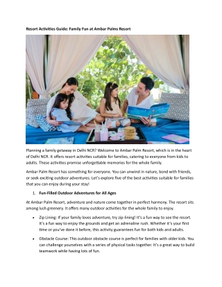 resort activities guide family fun at ambar palms
