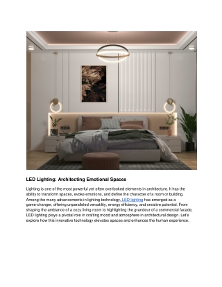 led lighting architecting emotional spaces