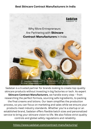 Best Skincare Contract Manufacturers in India