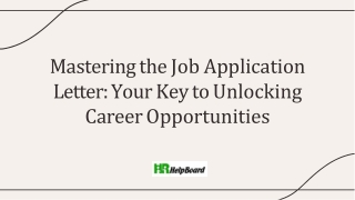 mastering the job application letter your key to unlocking career opportunities