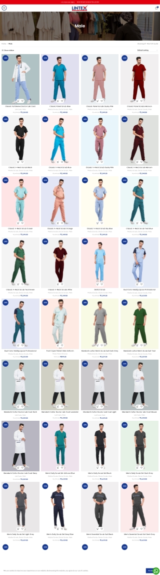 Buy Lintex Female & Male Scrubs for Doctors Online