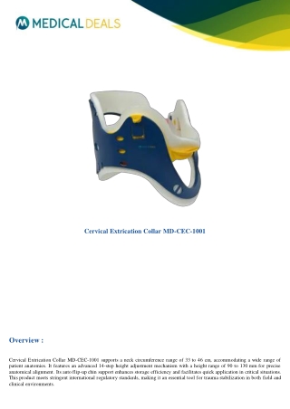cervical extrication collar md cec 1001