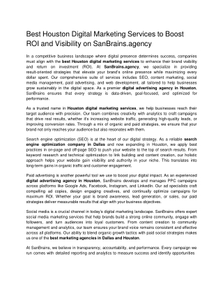 Best Houston Digital Marketing Services to Boost ROI and Visibility on SanBrains  Google Docs (2)
