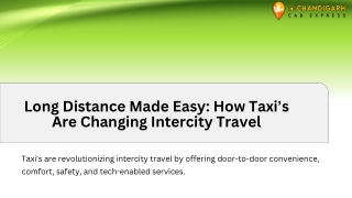 Long Distance Made Easy How Taxis Are Changing Intercity Travel