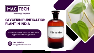 Glycerin Purification Plant in India
