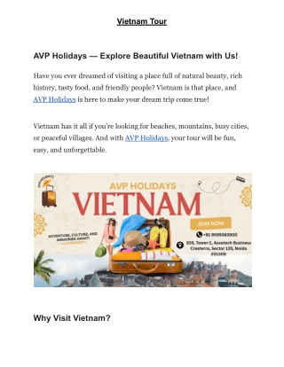 Vietnam Tour