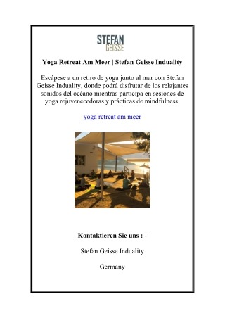 Yoga Retreat Am Meer | Stefan Geisse Induality