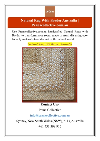 natural rug with border australia pranacollective