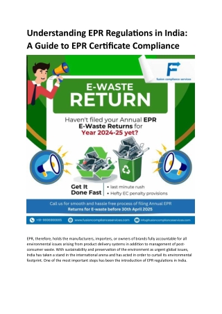 Understanding EPR Regulations in India