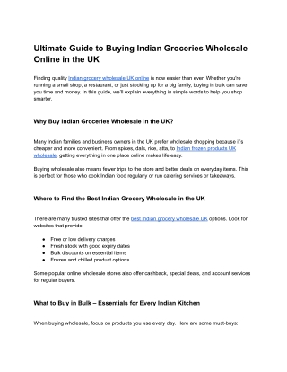 Indian Grocery Wholesale UK Cheap & Easy | Lakshmi Wholesale UK