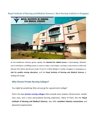 Royal Institute of Nursing and Medical Sciences