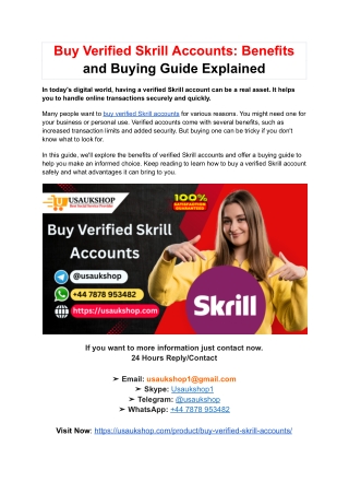 Buy Verified Skrill Accounts_ Benefits and Buying Guide Explained