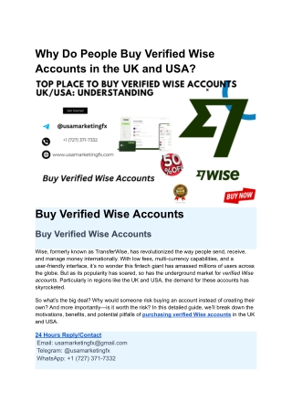 What should I check before buying a Wise account in [Next Year]?