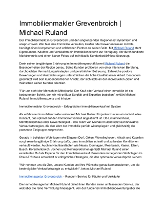 Immobilienmakler Grevenbroich _ Michael Ruland