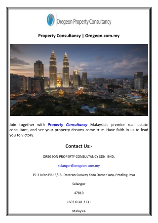 property consultancy oregeon com my
