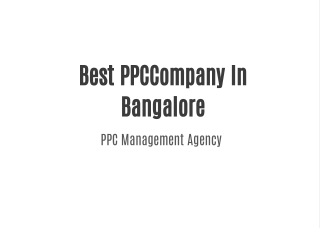 best ppccompany in bangalore