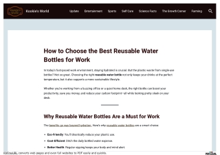 Best Reusable Water Bottles